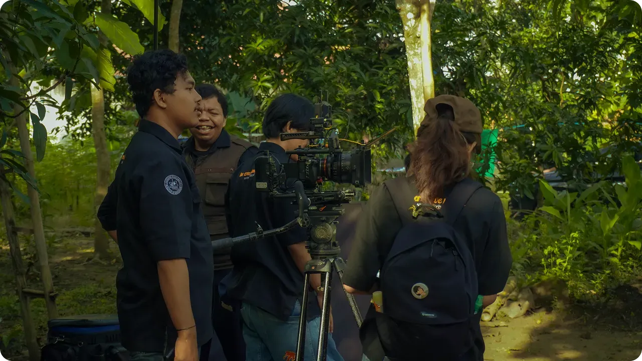 Crew on set